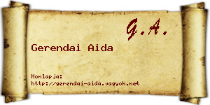 Gerendai Aida névjegykártya